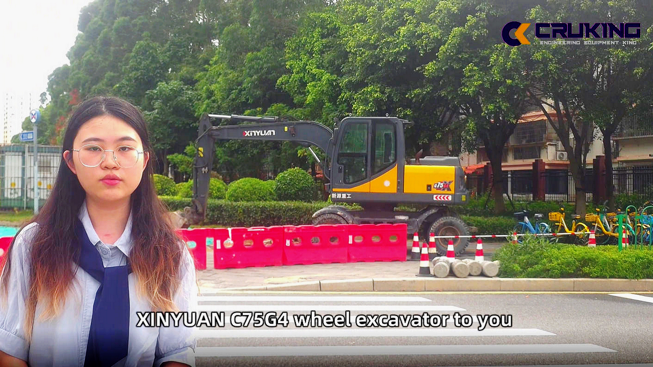 Smooth Mobility with XINYUAN C75G4 Wheel Excavator