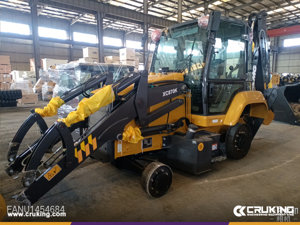 Antigua - 1 Unit XCMG XC870K Backhoe loader & XCMG XS143J Road Roller
